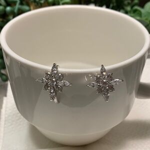 Diamond cluster earrings